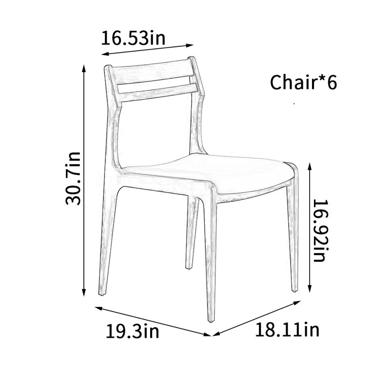 Chaises de salle à manger modernes et confortables, Noir, noir, noir, noir