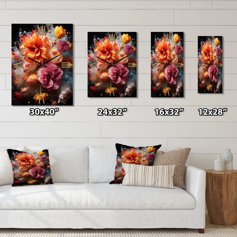 Horloge murale Shepton - Dahlia, Petit