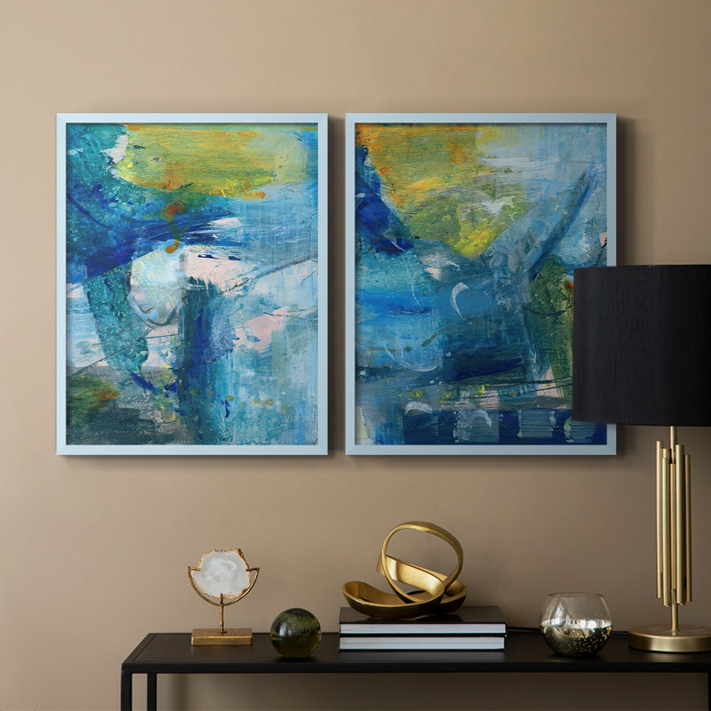Spring Winds III - reproduction encadrée de qualité supérieure - prête à être accrochée - aucun clou requis - aucun clou requis