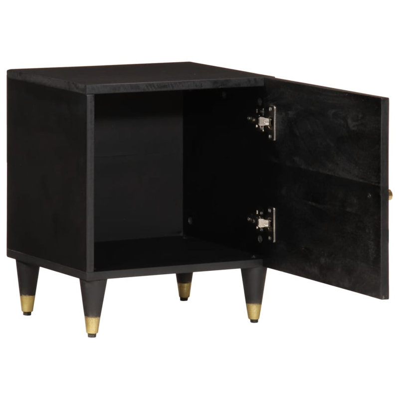 40 cm W Bedside Table, Black