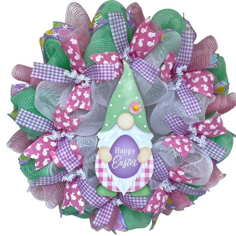 Happy Easter Gnome Wreath