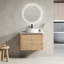Meuble-lavabo mural 30 po avec lavabo d'art en céramique et 2 portes à fermeture en douceur, emballage KD, contreplaqué