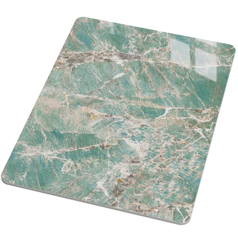 Plateau de table rectangulaire en pierre frittée verte, de remplacement pour table basse/salle à manger