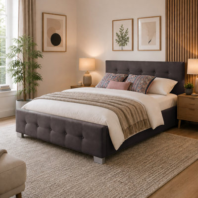 Caddo Fabric Upholstered Ottoman Bed Frame