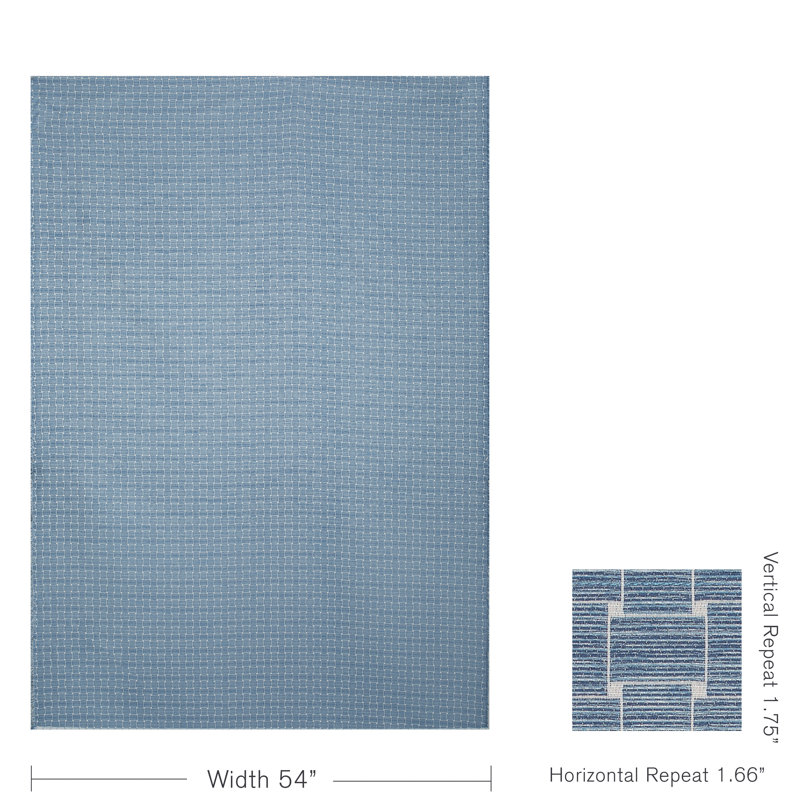 Granville Beaumois Cotton Blend Performance Fabric, Blue