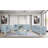 Light Teal Chenille Coffee Table