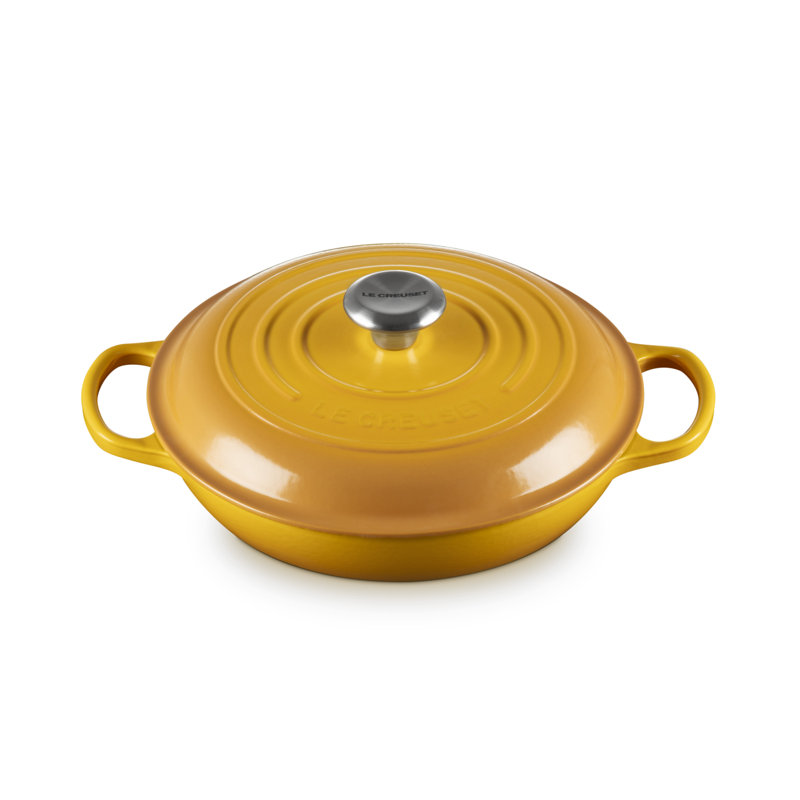 Le Creuset Cast Iron Shallow Casserole, 26cm / 2.2L, Nectar