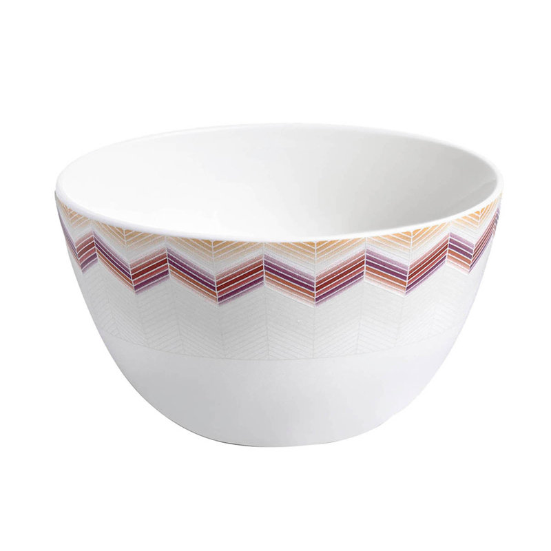 Missoni Rice Bowl Zig Zag Jarris 148 Set Of 2 Diam. 11.3" H 2.4 ", 1, Red, 6.3"