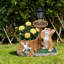 Mignon chat, jardinière, statue, décoration de jardin