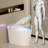 Smart Toilet With Bidet Built In, Smart Bidet Toilet With Wider Heated Seat, Warm Water & Dryer, Foot Sensor Auto Flushing, Night Light, Remote Control