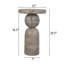 Table de bout ronde 18 po Tia, base à piédestal tourné, bois de manguier-1785942367