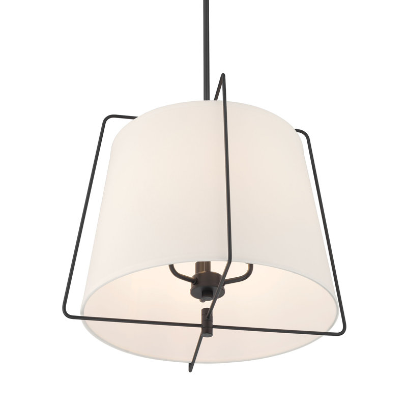 Luminaire suspendu 3 lumières Chole, H 58,5 po x l 20 po x P 20 po, Noir mat, Trois lumières