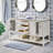 Danta 61" Double Bathroom Vanity With Marble Veneer Stone Top-1195808348