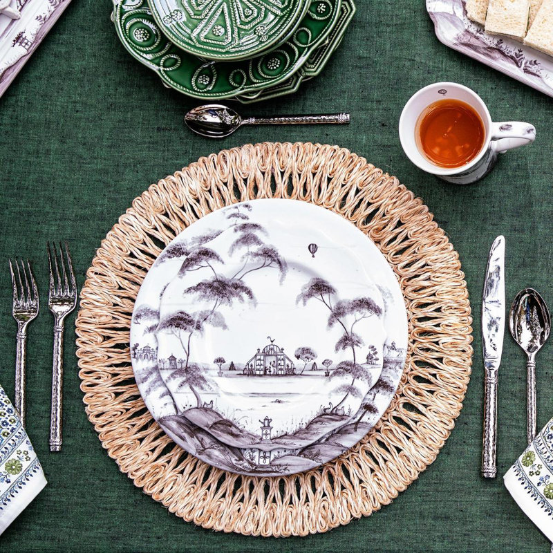 Country Estate Dinner Plate, Flint Gray/White