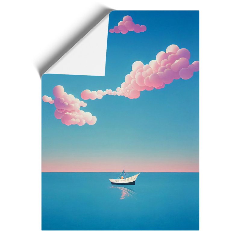 Boat Under the Sky - Wall Art, Paper, 59.4cm H x 42cm W, No Matte