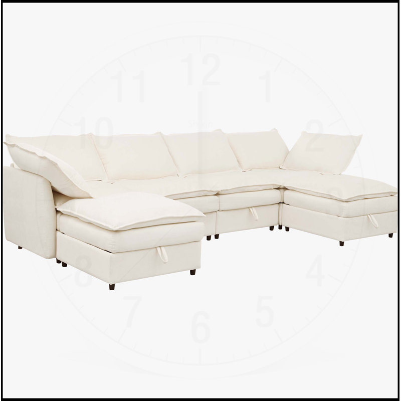 Canapé-lit modulaire 6 pièces avec rangement Mirod