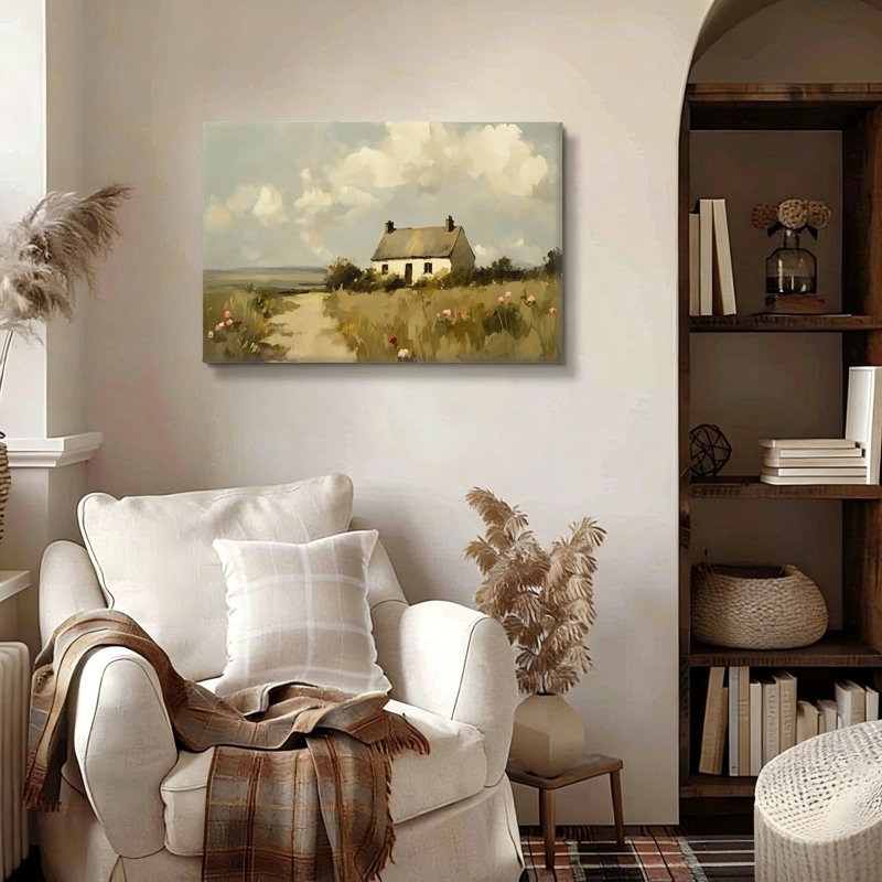 Country Country BFarmhouse, art mural à cadre en bois à l'arrière, 30 x 20