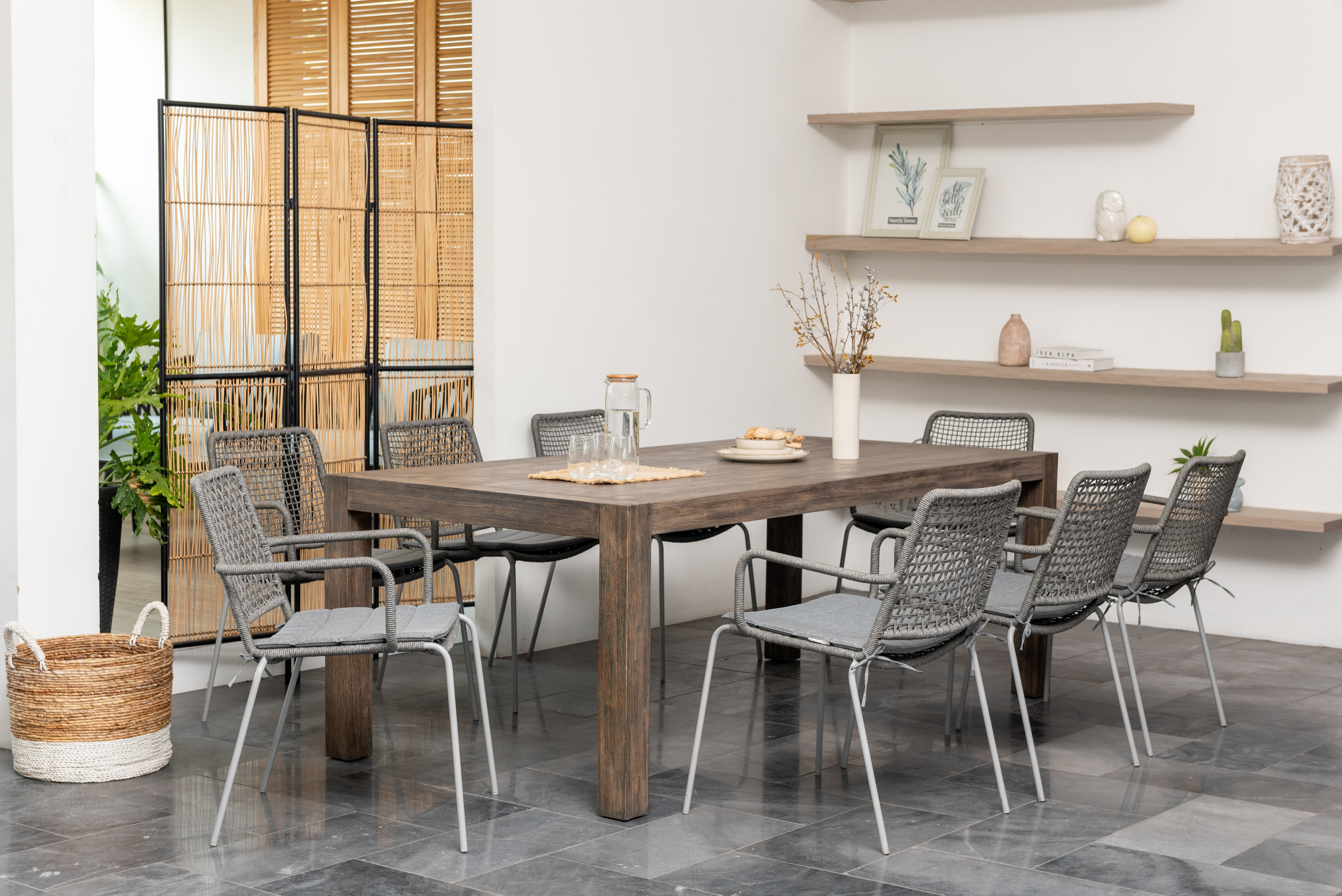 Eucalyptus dining set hot sale