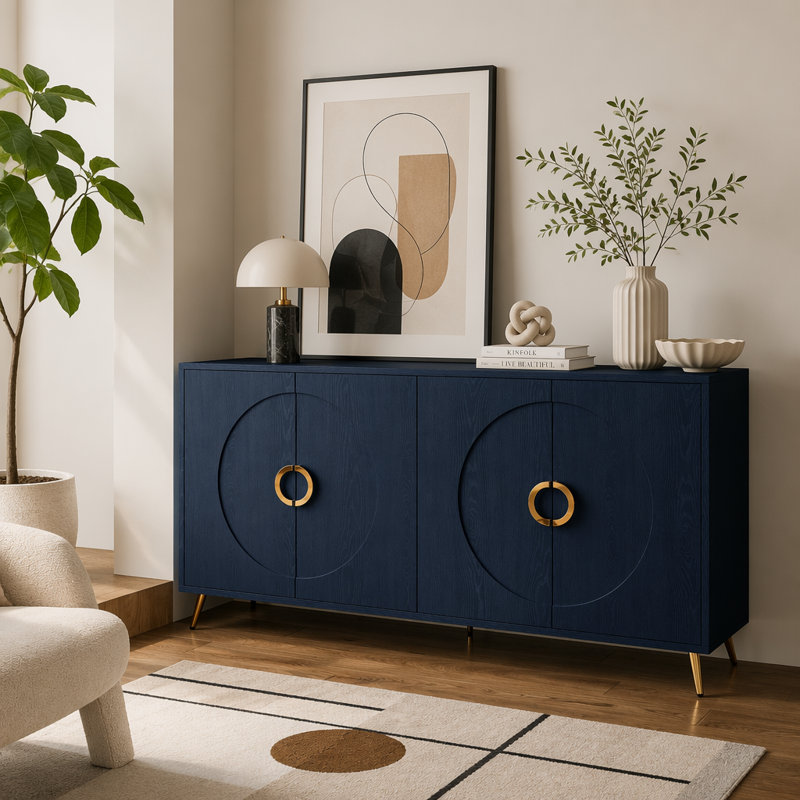 59.84 " W Sideboard, Navy Blue