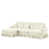 Beige / chenille blanche