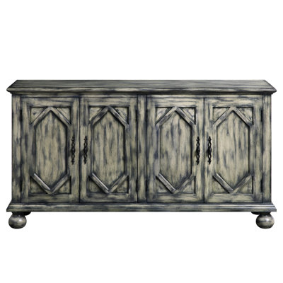 Rustic Gray Cabinet With Ample Interior Space - Store Your Belongings Easily Console Finish Modern And Practical