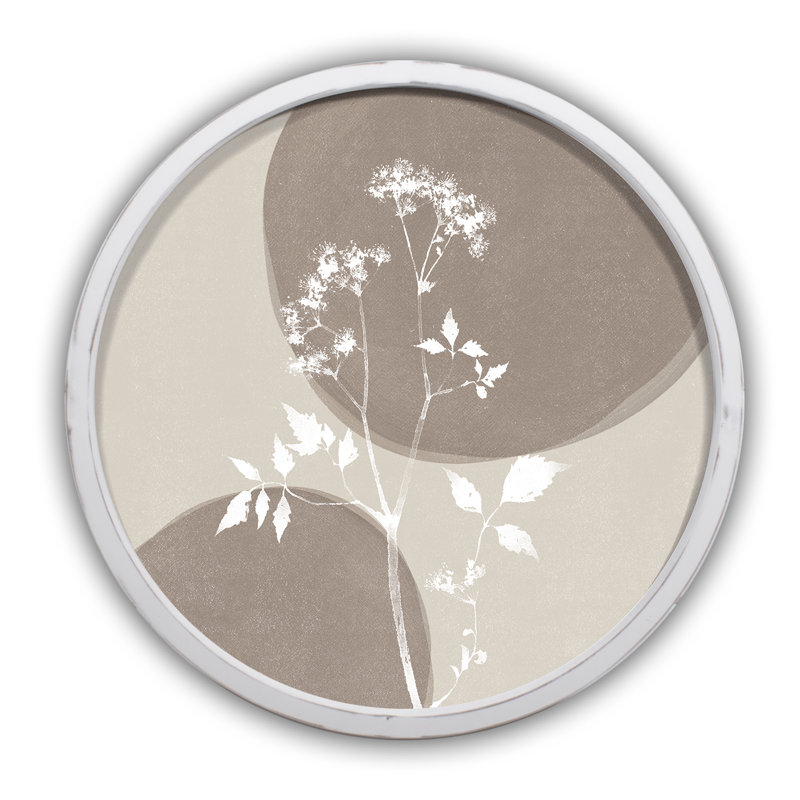 «Neutre Boho Botanical», reproduction encadrée, Blanc
