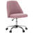 Mercier Upholstered Armless Task Chair, Home Adjustable Swivel Makeup Chair-737167263
