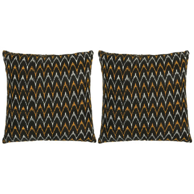 Flanigan Chevron Cotton Reversible Throw Pillow