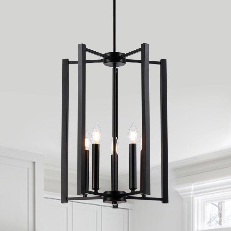 Pavlik 5 - Light Geometric Chandelier, Black