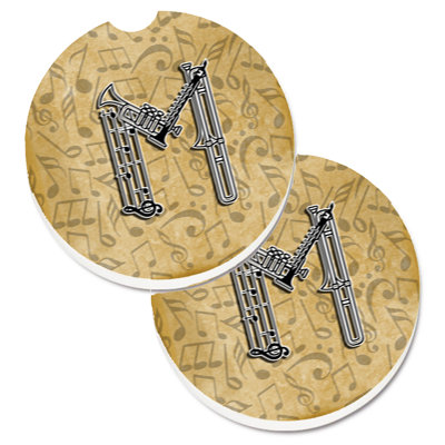Ceramic Round 2 Piece Car Coaster Set