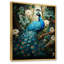 Zellie Teal Peacock - monochrome, art mural paon-192523277-151568036-192523268