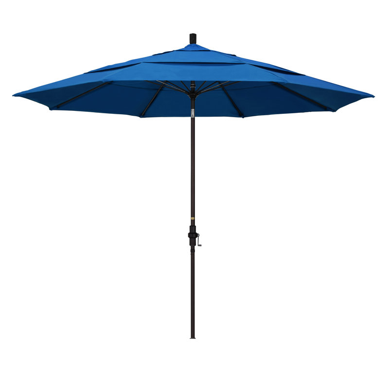 Mariyah 132'' Market Sunbrella® Umbrella, Canvas Pacific Blue Sunbrella® Canvas