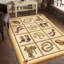 2 pi X 3 tapis en polypropylène beige, fabriqué en polypropylène, teinté, à haut passage et pour animaux de compagnie, fabriqué en polypropylène, teinté, résistant à la circulation, pour la maison-266192274
