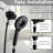 6 Spray Mode High Handheld Shower, Matte Black Design, 60 - Inch Hose, Magnetic Docking Technology For Easy Handling In Bathroom Shower Head, Options, Handheld, Metal Round Shape Even Water Spread