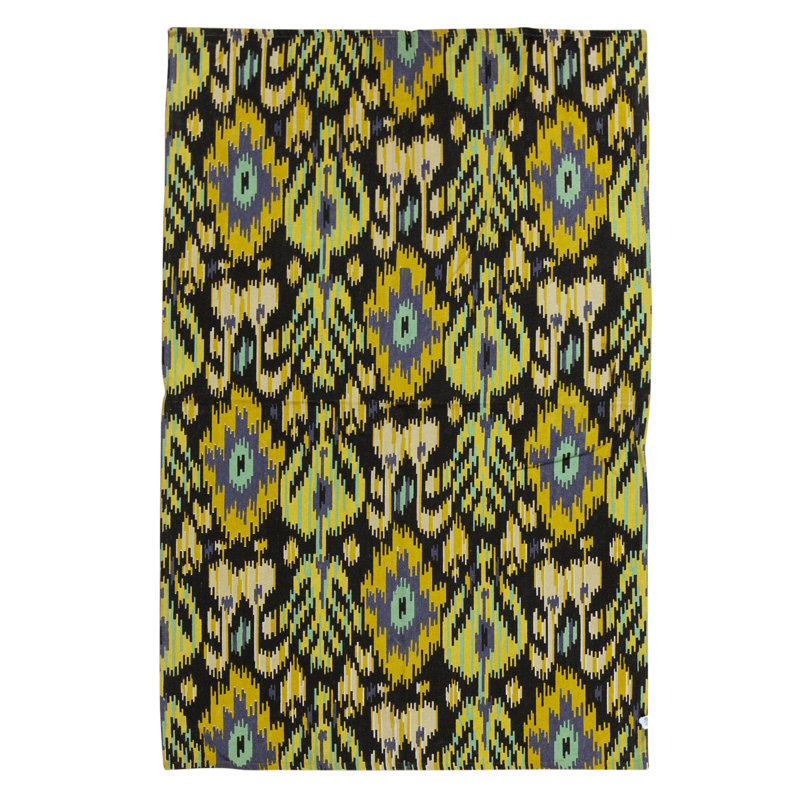 Tapis rectangulaire en laine à tissage plat