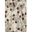 Tapis crème lavable à la machine à motif floral crème-924549099
