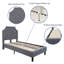 Base de lit plateforme tapissier arquée avec capitonnage Aluino - Aucun sommier tapissier requis-28940813-28940815