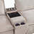 Modular Sectional Sofa with Movable Storage Ottoman and Console