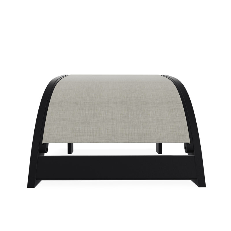 Repose-pieds Adirondack en polymère de qualité marine, Noir, Ella