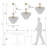 24" Shell-shaped Crystal Chandelier