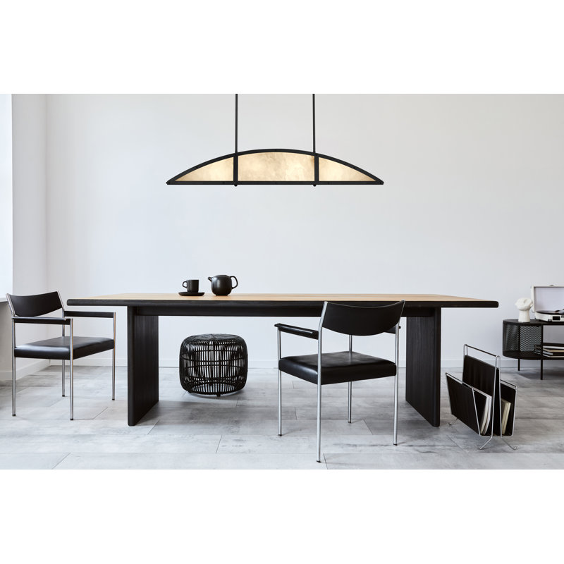 Legacy 4-Light Linear Chandelier in Matte Black by Breegan Jane