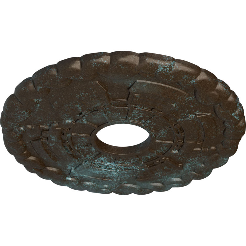 Médaillon de plafond de la station de train Kendall de 18 1/2 po x 3 7/8 po x P 1 po (convient aux auvents jusqu'à 3 7/8 po)
