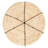 Round Handwoven Corn Rope Baskets with Thin Stripes and Plastic Liner, Natural, Set of 3
