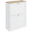 Slim Shoe Cabinet For Entryway, Modern Hidden Shoe Storage Cabinet With 2 Flip Drawers And Adjustable Shelves For 12 Pairs Of Shoes-1934663129