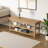 Elegant Rubberwood Frame Shoe Storage Bench-876445463