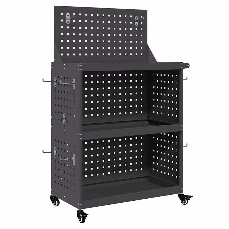 Tool Trolley Manual 65 X 35 X 111 Cm Cold-Rolded Steel, Black