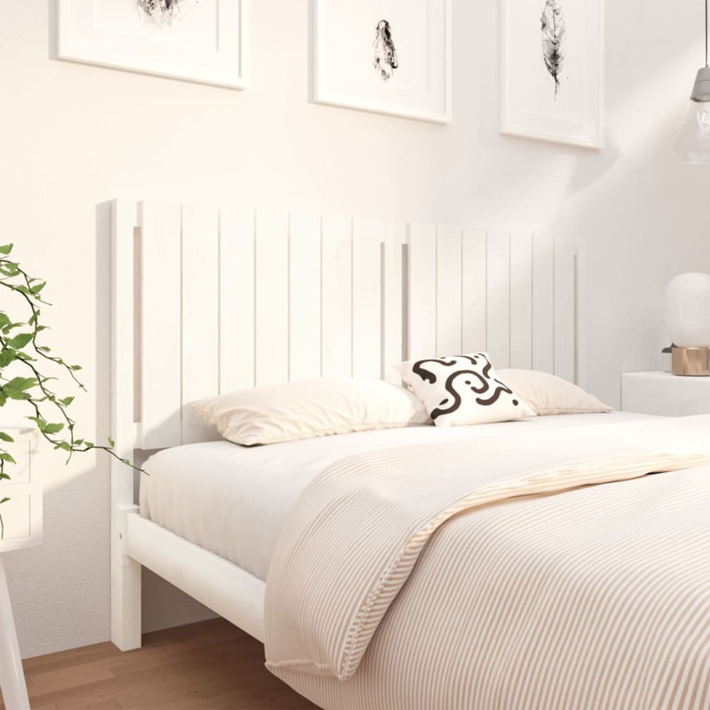 Burley Solid Wood Headboard, 95.5 x 4 x 100 cm, White