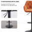 Kafka Velvet Upholstered Adjustable Swivel Bar Stools-2117598940
