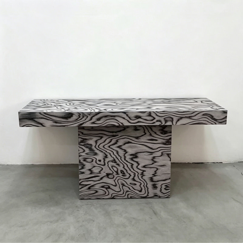 Console rétro minimaliste, H 31,5 po x l 62,99 po x P 13,78 po