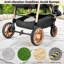 Poussette stable à 4 roues pour animaux de compagnie Pirecart pour chiens / chats de taille moyenne (55 lb maximum) - Conception convertible 3 en 1 avec support amovible et mécanisme de pliage en un clic-112650738